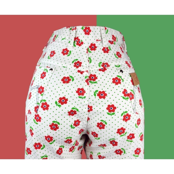 SOLD Vintage 60s flower jeans - Picture 7 of 13